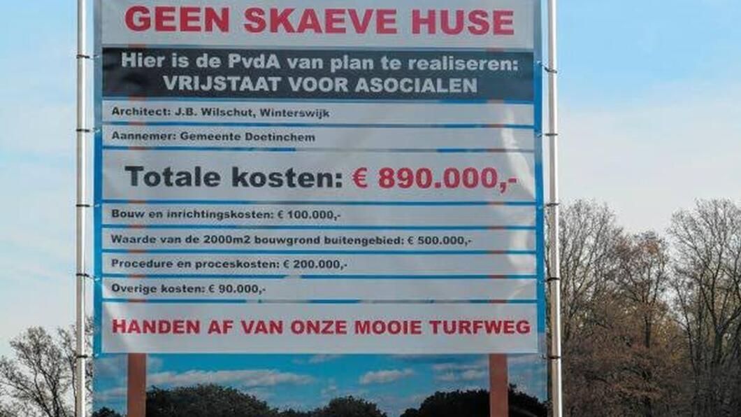 Protestbord Turfweg Protestbord Turfweg